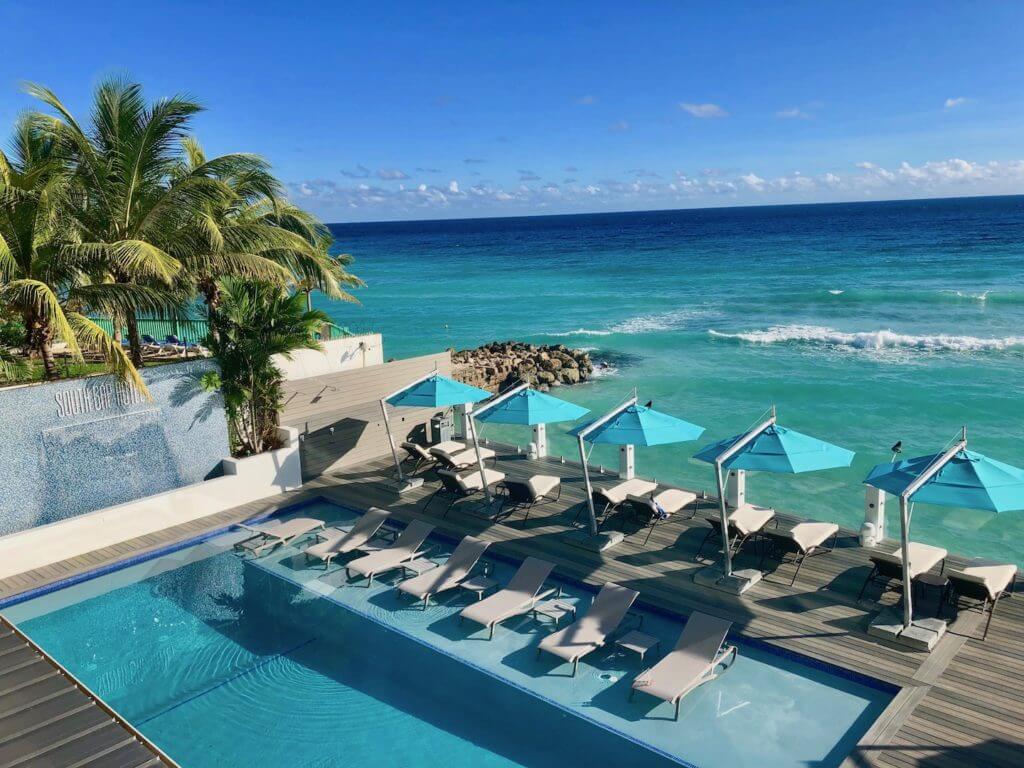 South Gap Hotel Barbados Review: One of the highlights is the view of the sea and this pool deck