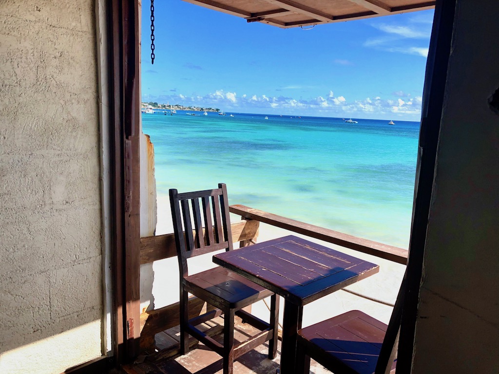 Surfers Cafe view, one of the best restaurants in Oistins barbados