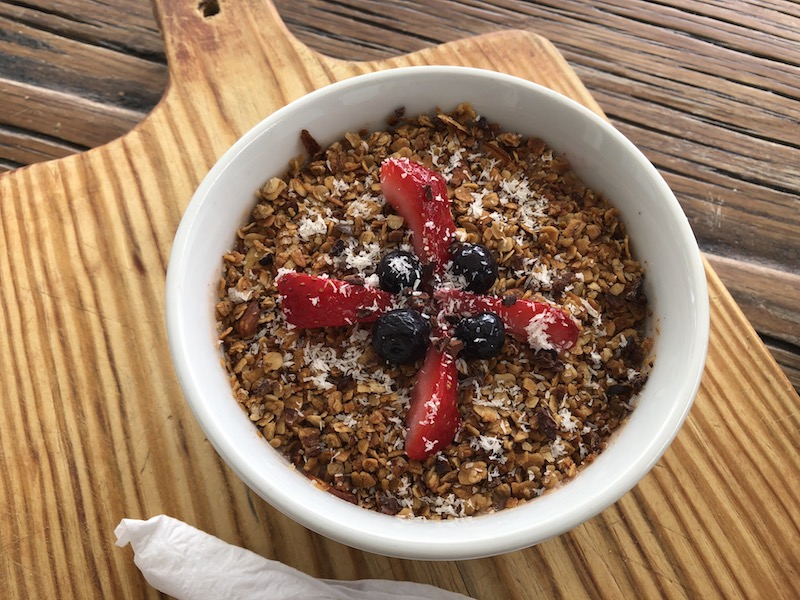 A smoothie bowl at one of the best places for breakfast in barbados